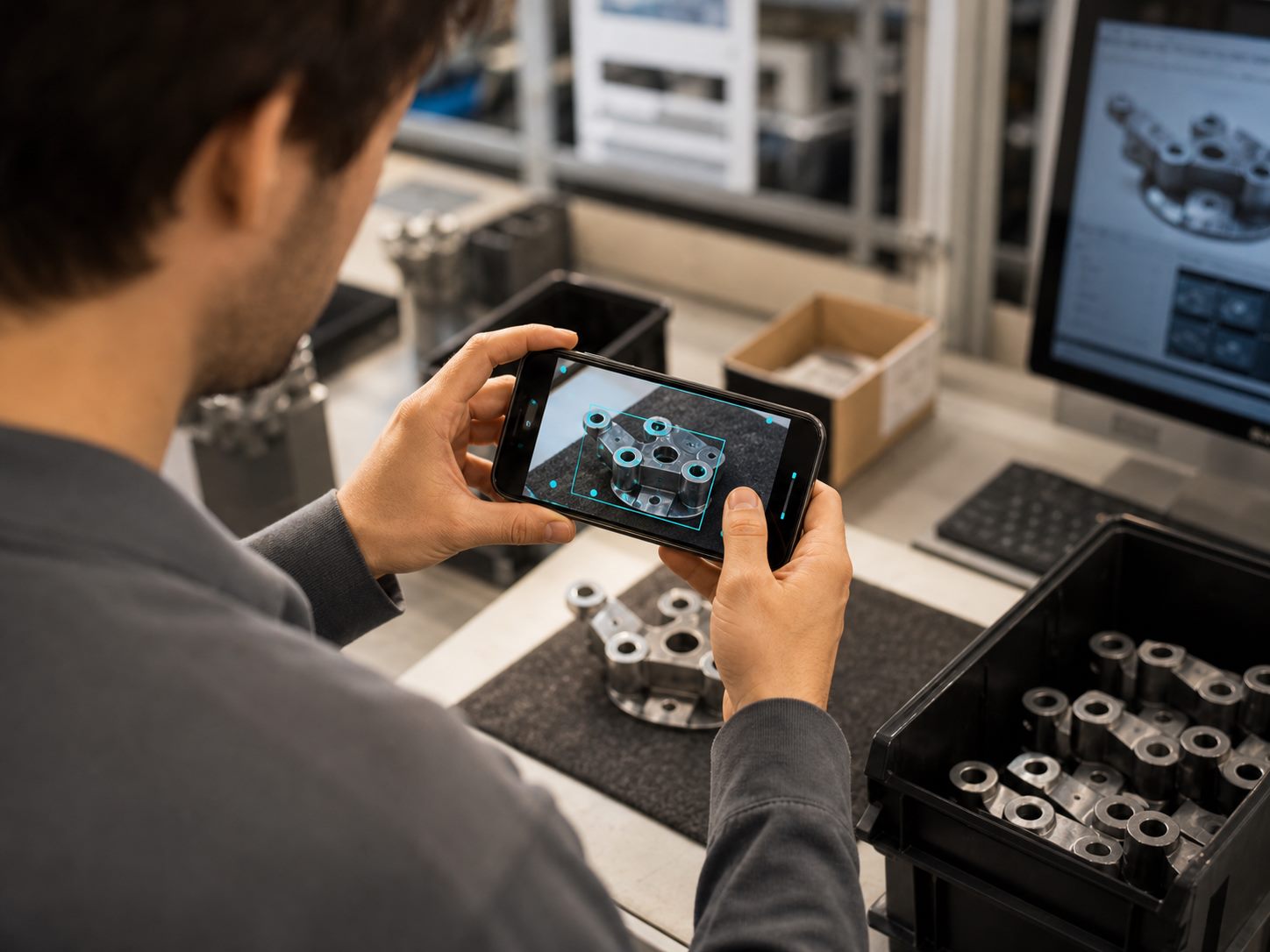 Détection de pièce par vision IA avec un téléphone